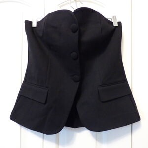 Anthropologie Tailored Tube Top in Black - NWT